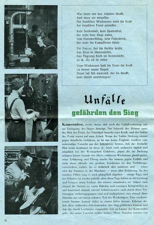 Unfallverhütung -001 Unfallverhütung -001